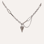 Load image into Gallery viewer, Necklace Heart Doré - Textured Heart Pendant on 18K Gold Choker

